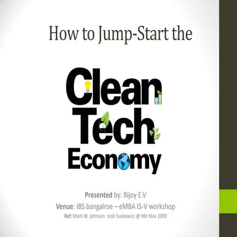 How To Jump Start Clean Tech Links