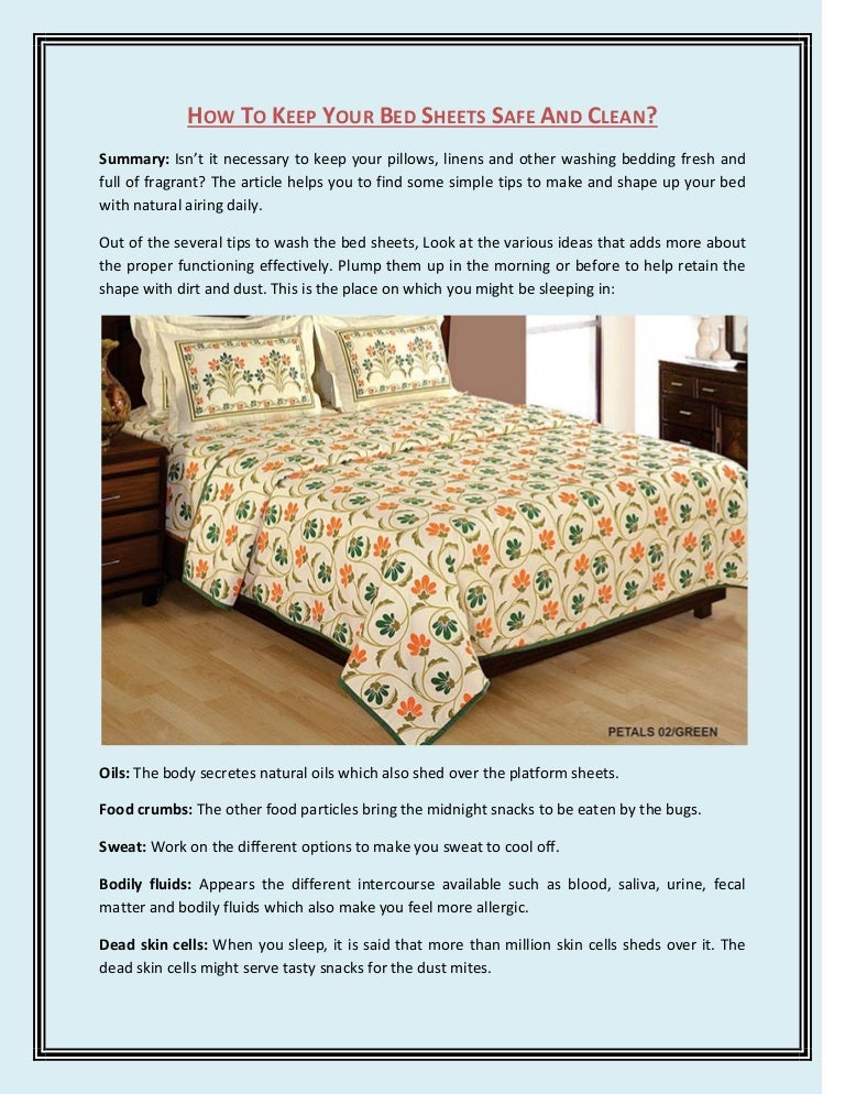 How To Keep Your Bed Sheets Safe And Clean?