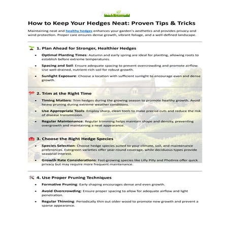 How to Keep Your Hedges Neat:Proven Tips & Tricks | PDF