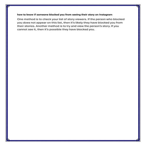 how to know if someone blocked you from seeing their story on Instagram.pdf