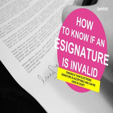 How to know if your esignature is invalid