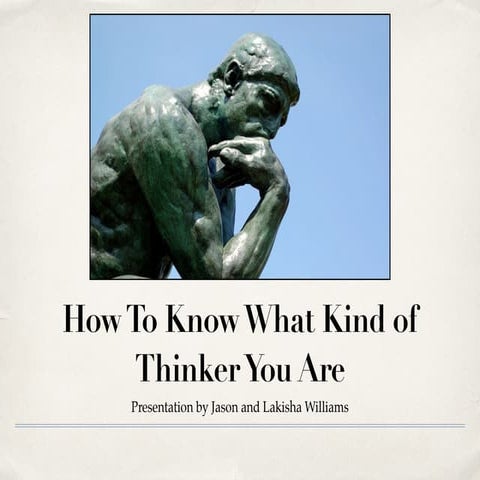 How To Know What Kind of Thinker You Are | PDF