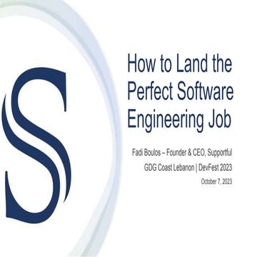 How to Land the Perfect Software Engineering Job