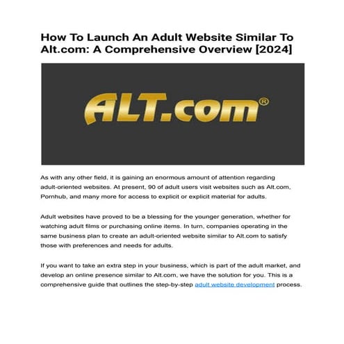 How To Launch An Adult Website Similar To Alt.com_ A Comprehensive Overview [...