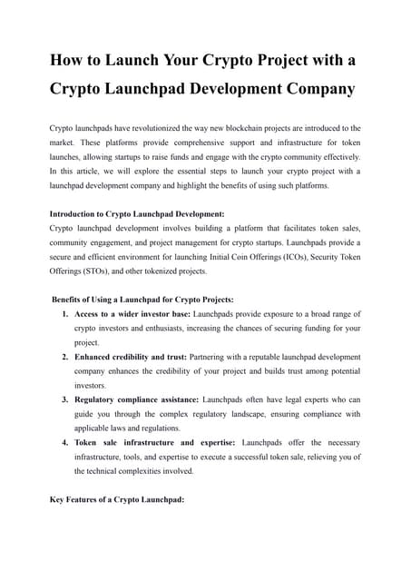 How do crypto launchpads work.pptx