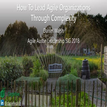 How To Lead Agile Organizations Through Complexity by Daniel Walsh nuCognitive