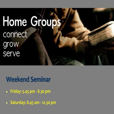 Weekend Course - How to Effectively Build and Lead cell Groups