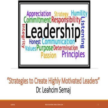 How to lead, inspire and motivate 