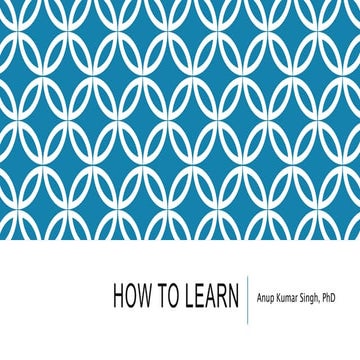 How to learn