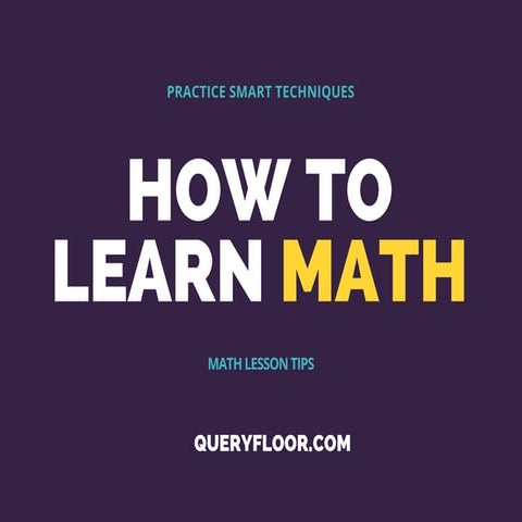 How to learn maths
