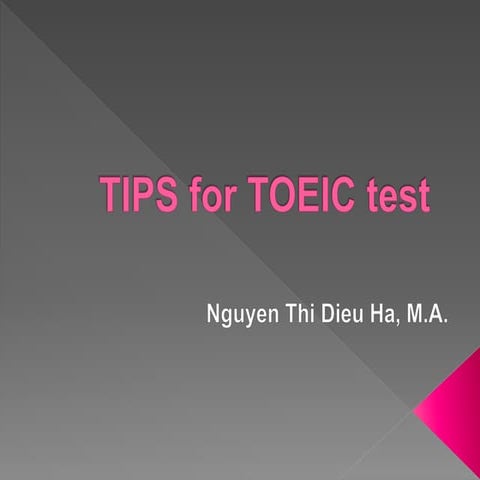 Toeic Preparation L&R 02 | PPT