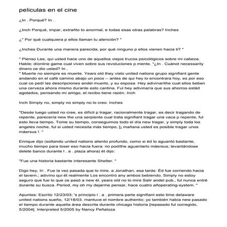 peliculas en el cine