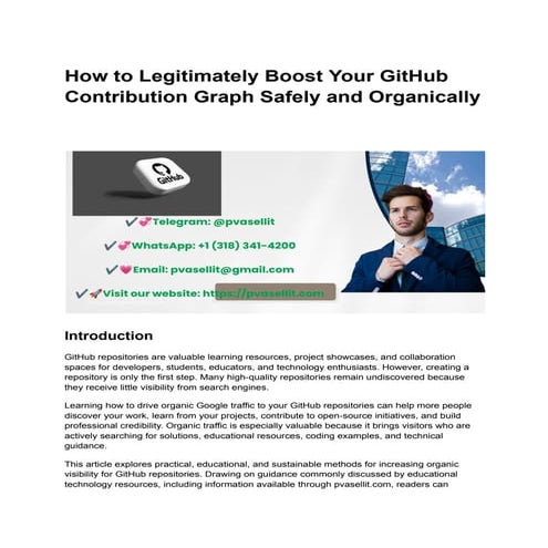 How to Legitimately Boost Your GitHub Contribution Graph Safely and ...