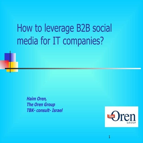 How to leverage social media at  IT organizations
