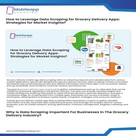 How to Leverage Data Scraping for Grocery Delivery Apps Strategies for Market...