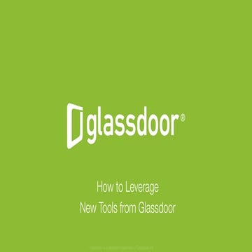 Product Release: How to Leverage New Tools from Glassdoor