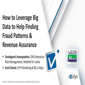 How to Leverage Big Data to Help Finding Fraud Patterns & Revenue Assurance