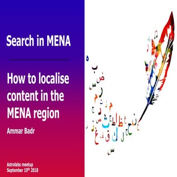 How to localise content in the MENA region - Ammar Badr