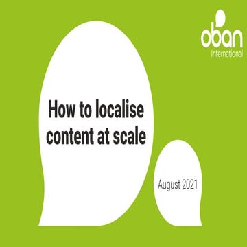 How to localize content at scale