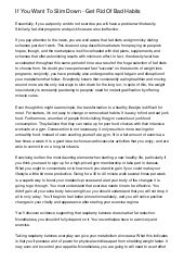 If You Want To Slim Down - Get Rid ...