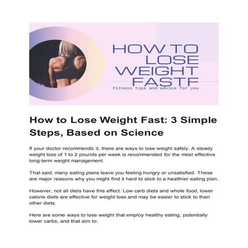 How to lose weight fast | PDF