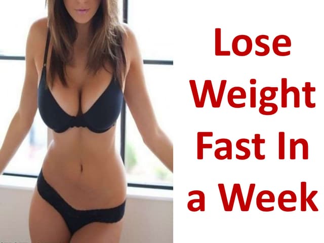 How to lose weight fast at home in a week