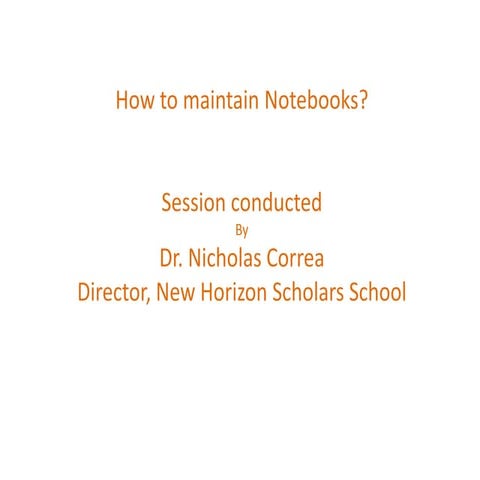 How to maintain note book?
