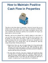 6 Ways To Maintain Positive Cash Flow — That Bookkeeper