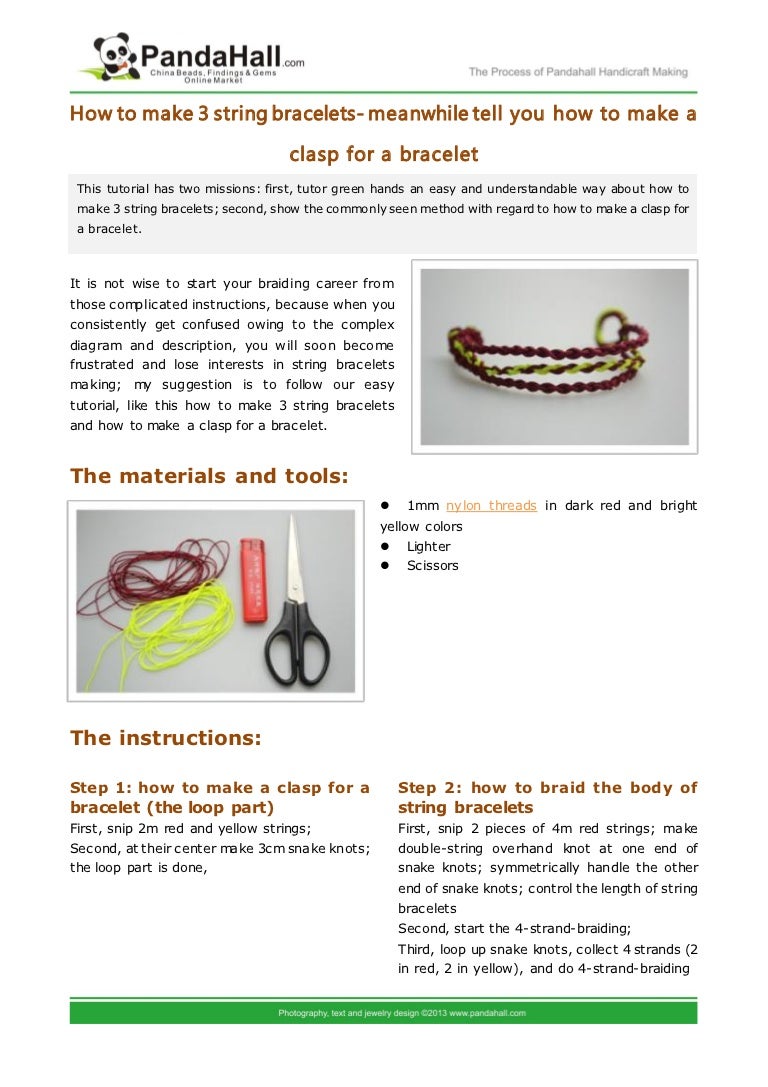 How to make 3 string bracelets