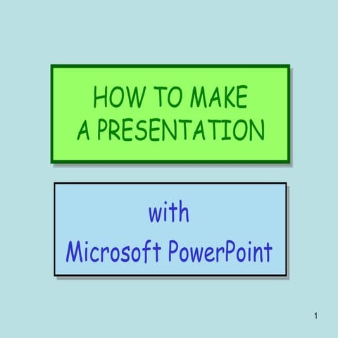How To Make6 Ppt