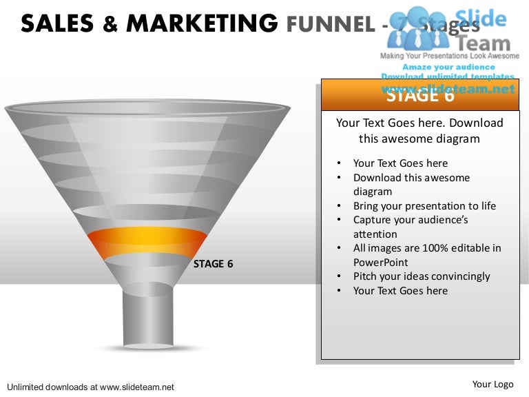 How to make 7 stage conversion rate funnel presentation templates and…