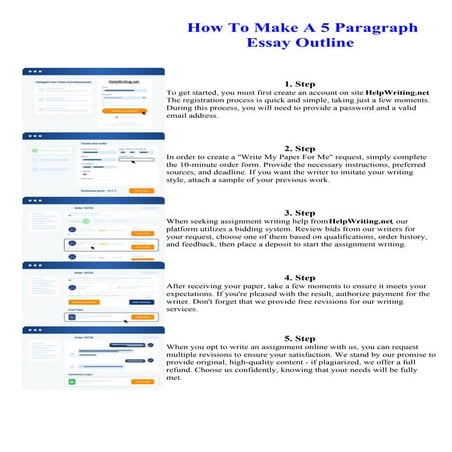 How To Make A 5 Paragraph Essay Outline. Online assignment writing service.