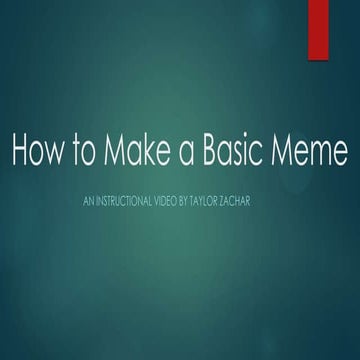 How to make a basic meme | PPT