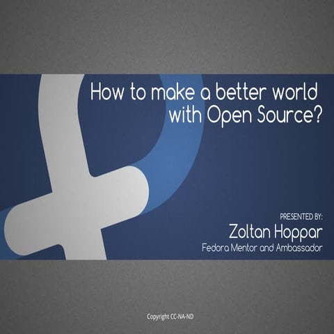 How to make a better world