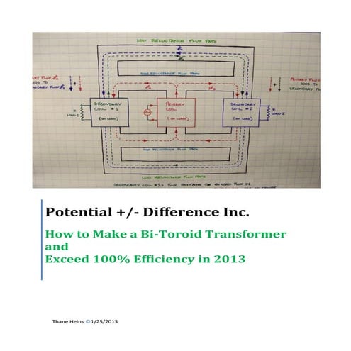 How to Make a Bi-Toroid Transformer and Exceed 100 Percent Efficiency in 2013
