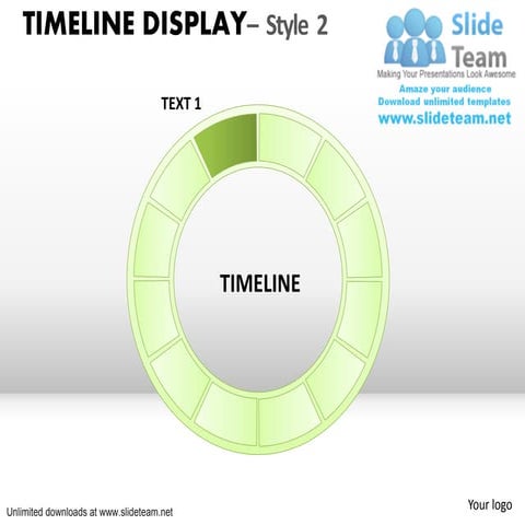 How to make abstract circular timeline display 2 power point slides and ppt d...