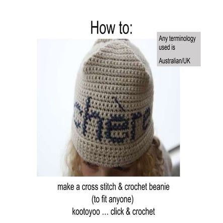 How to make a crochet & cross stitch beanie