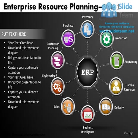How to make action enterprise resource planning 1 power point slides and ppt ...