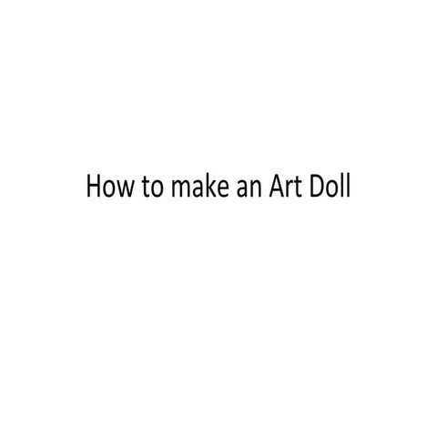 How to make a doll