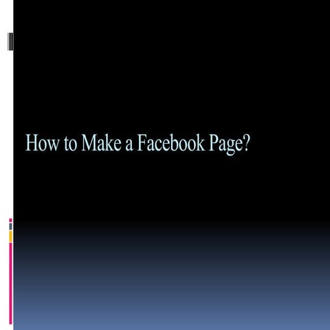 How to make a facebook page