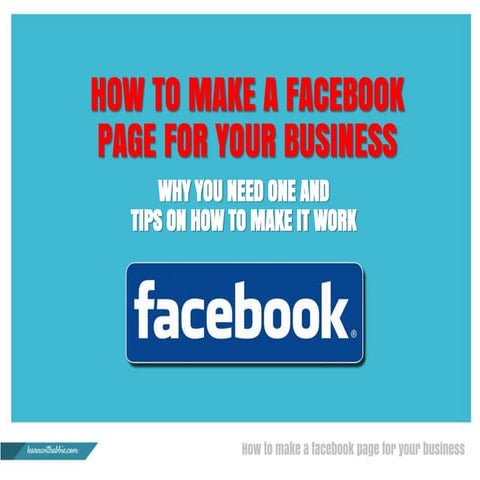 How to make a facebook page for your business