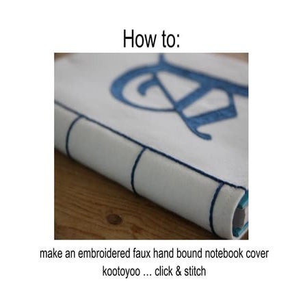 How to make a faux hand bound notebook cover