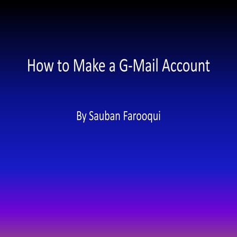 How to make a g mail account
