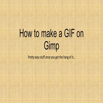 How to make a gif on gimp