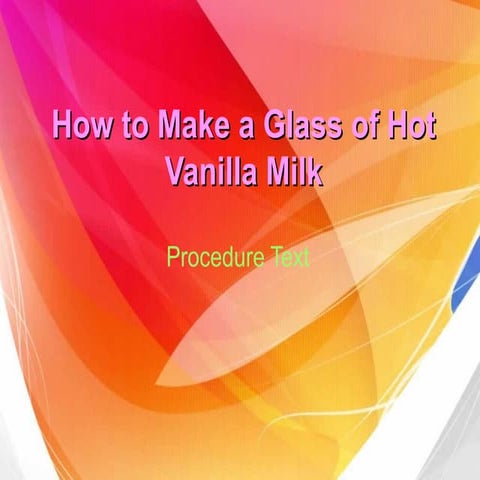 How to make a glass of hot vanilla milk