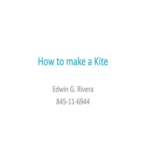 How to make a kite
