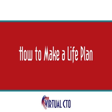 How to make a life plan