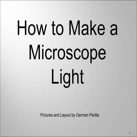 How to Make an LED Microcope Light from a Flashlight