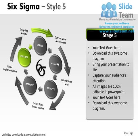 How to make analysis six sigma 5 power point slides and ppt diagram templates...