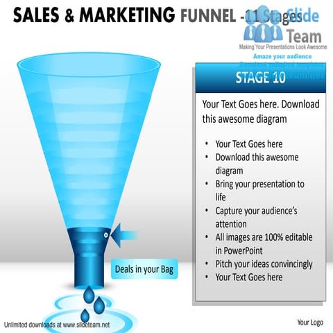 How to make analyze sales & marketing funnel 11 power point slides and ppt di...